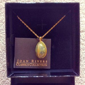 NIB Goldtone painted caged egg- green